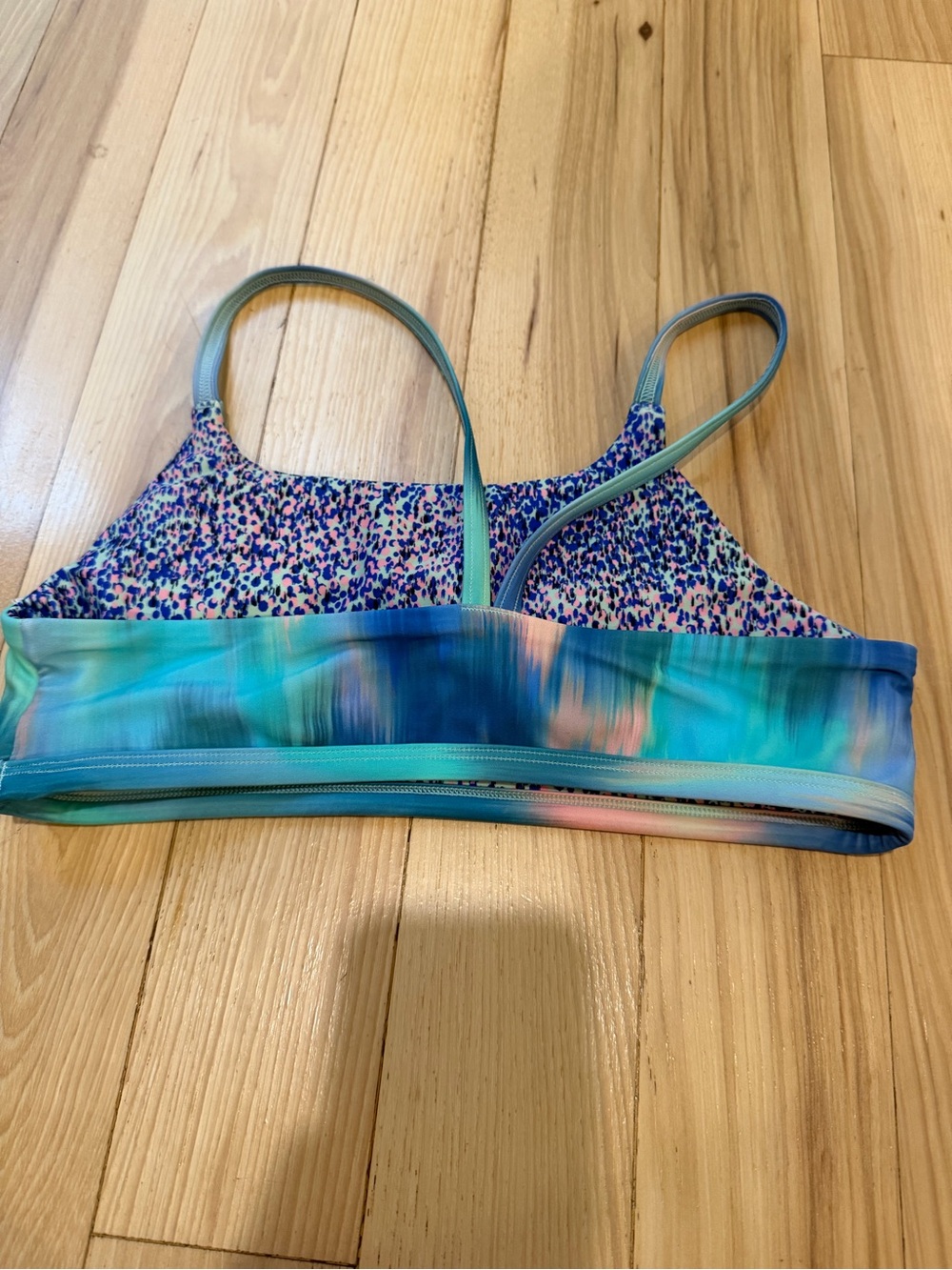 Reversible bikini top! Size Y12. Multi color - either ivviva or athleta girls! - Picture 2 of 4